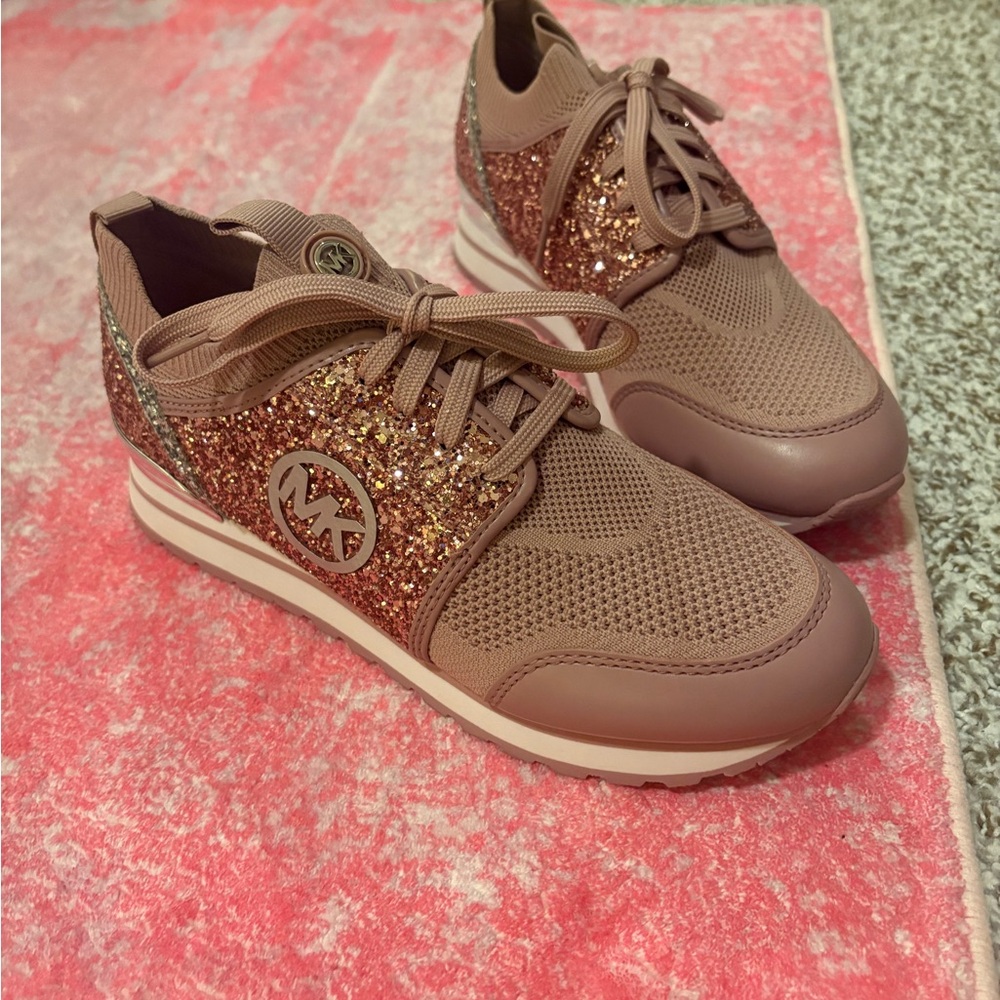 Michael Kors Women's Glitter Sneakers - Rose Gold